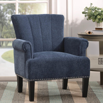 Accent Rivet Tufted Polyester Armchair DailySale