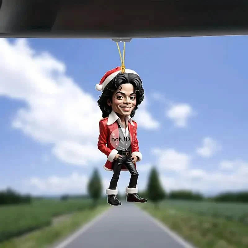 Acrylic Musician Caricature Ornament with Santa Hat DailySale