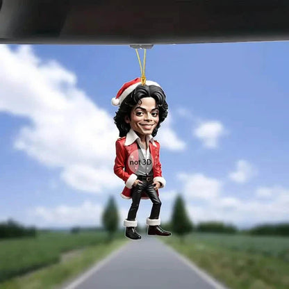 Acrylic Musician Caricature Ornament with Santa Hat DailySale