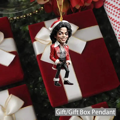 Acrylic Musician Caricature Ornament with Santa Hat DailySale