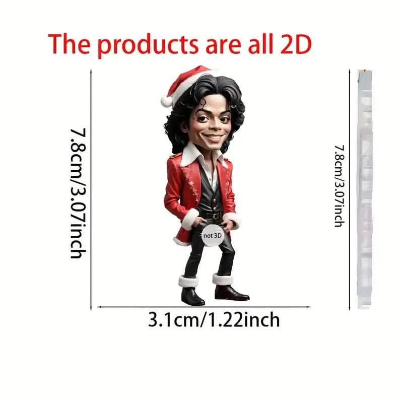 Acrylic Musician Caricature Ornament with Santa Hat DailySale