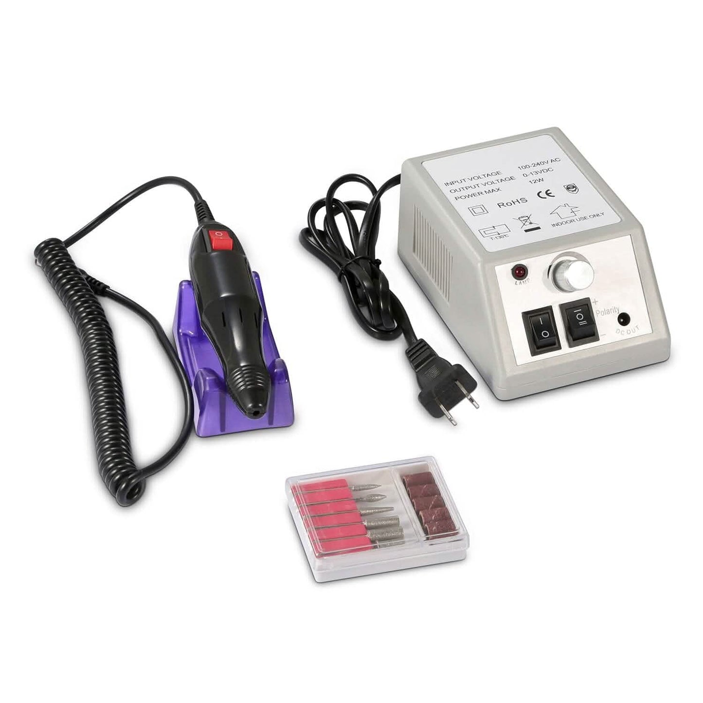 Acrylic Nail Drill Machine 20000RPM with 6 Bits Cuticle Grinder Kit DailySale