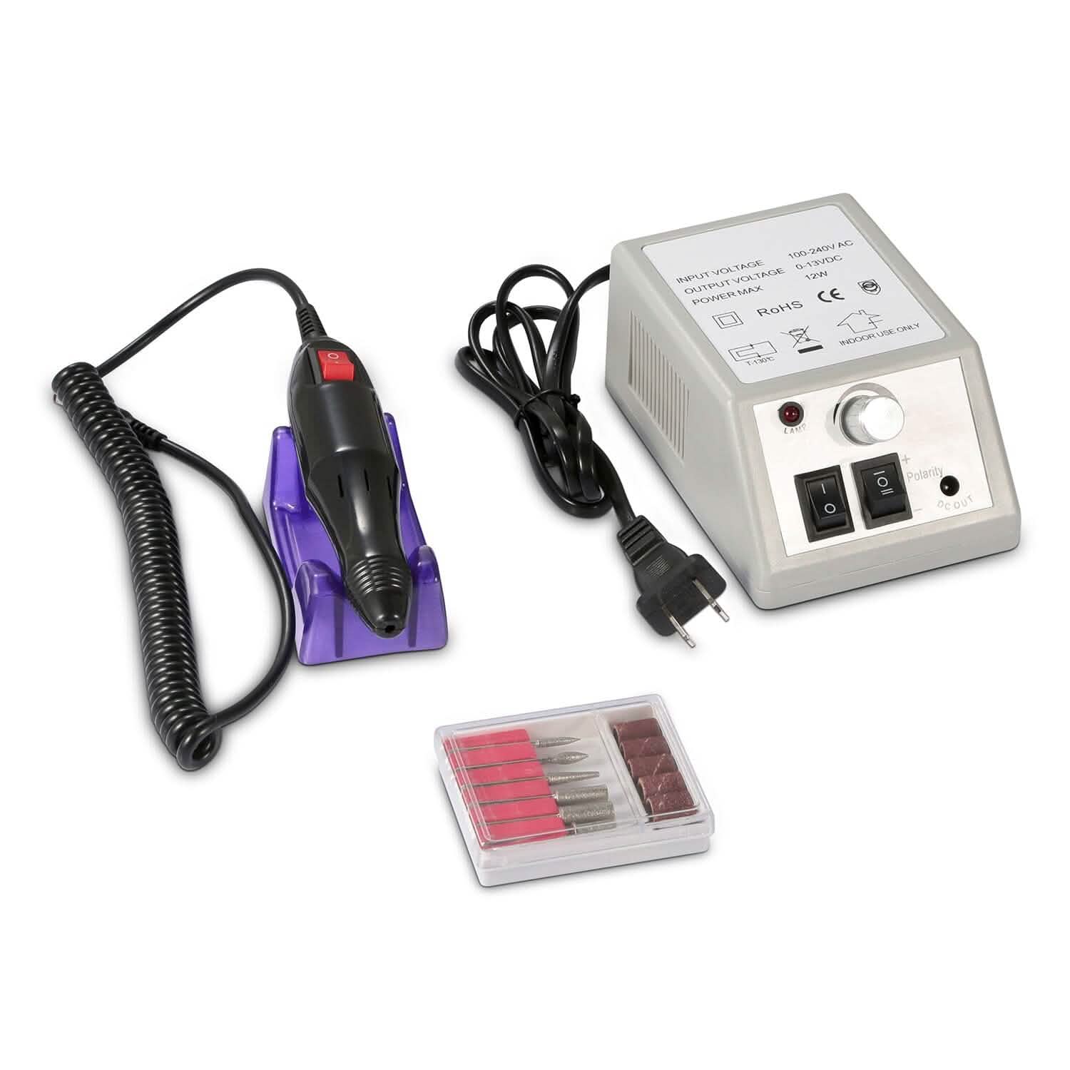 Acrylic Nail Drill Machine 20000RPM with 6 Bits Cuticle Grinder Kit DailySale
