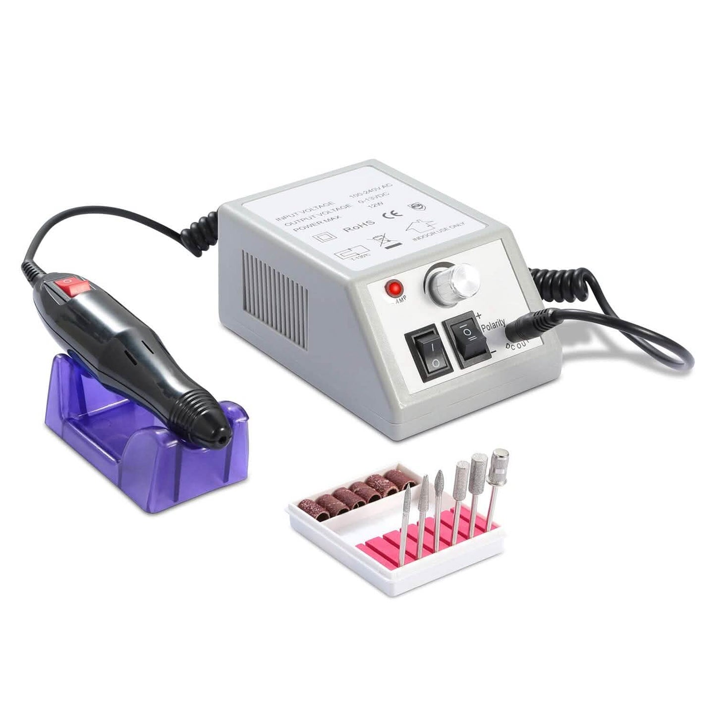 Acrylic Nail Drill Machine 20000RPM with 6 Bits Cuticle Grinder Kit DailySale