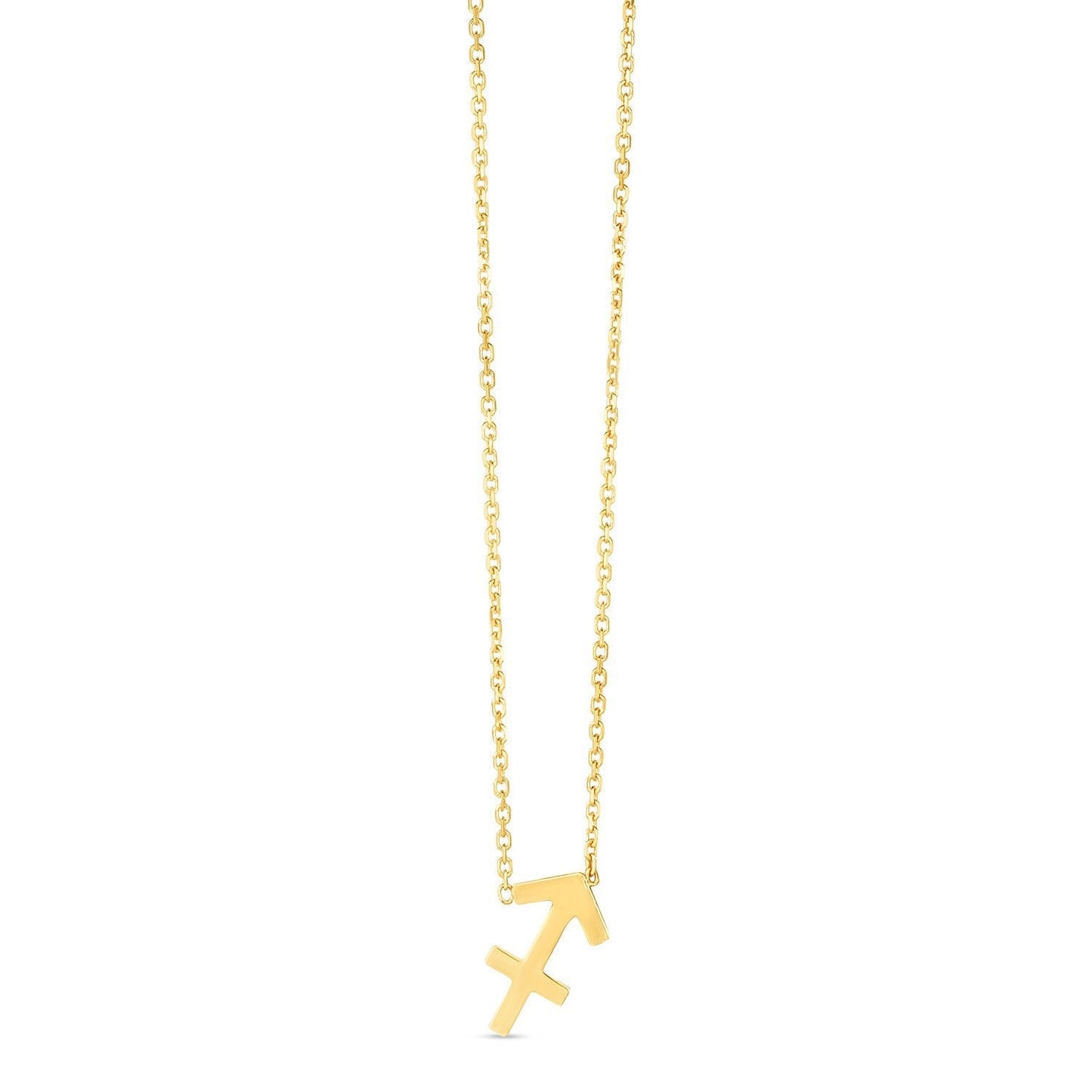 14K Yellow Gold Sagittarius Necklace Bids.com