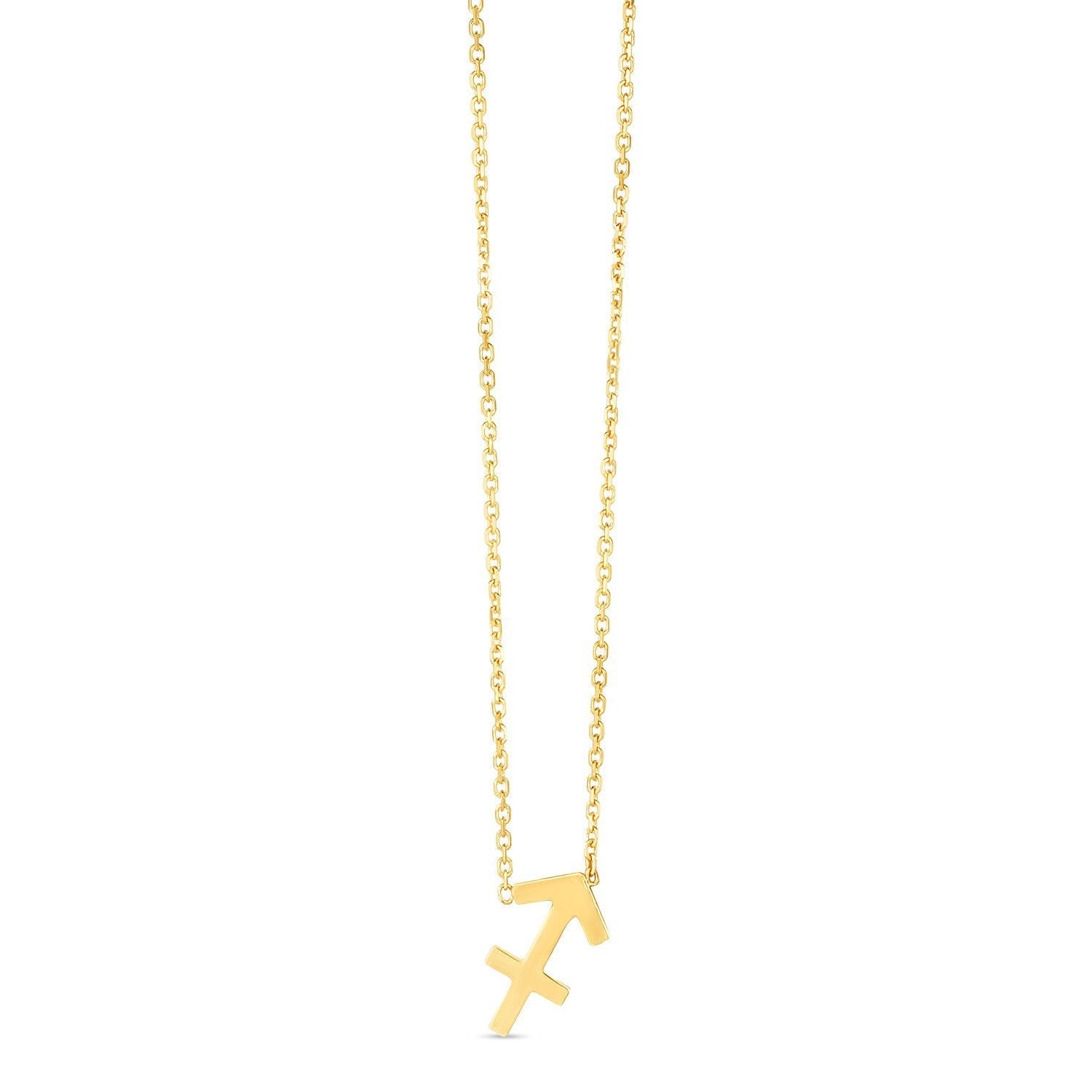 14K Yellow Gold Sagittarius Necklace Bids.com