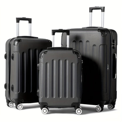 3-Piece Hard Shell Luggage Set with TSA Lock – 20/24/28 Inch 360° Spinner Wheels DailySale