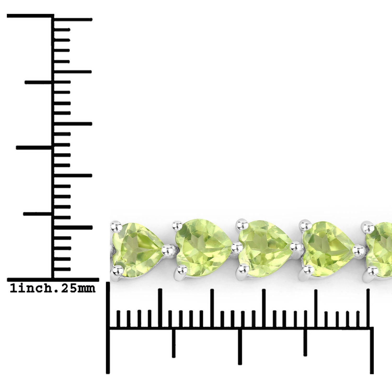 13.64 Carat Genuine Peridot .925 Sterling Silver Bracelet Bids.com