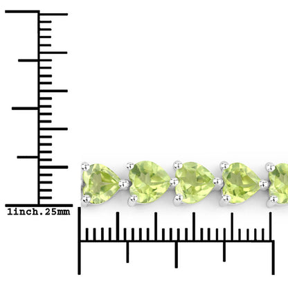 13.64 Carat Genuine Peridot .925 Sterling Silver Bracelet Bids.com