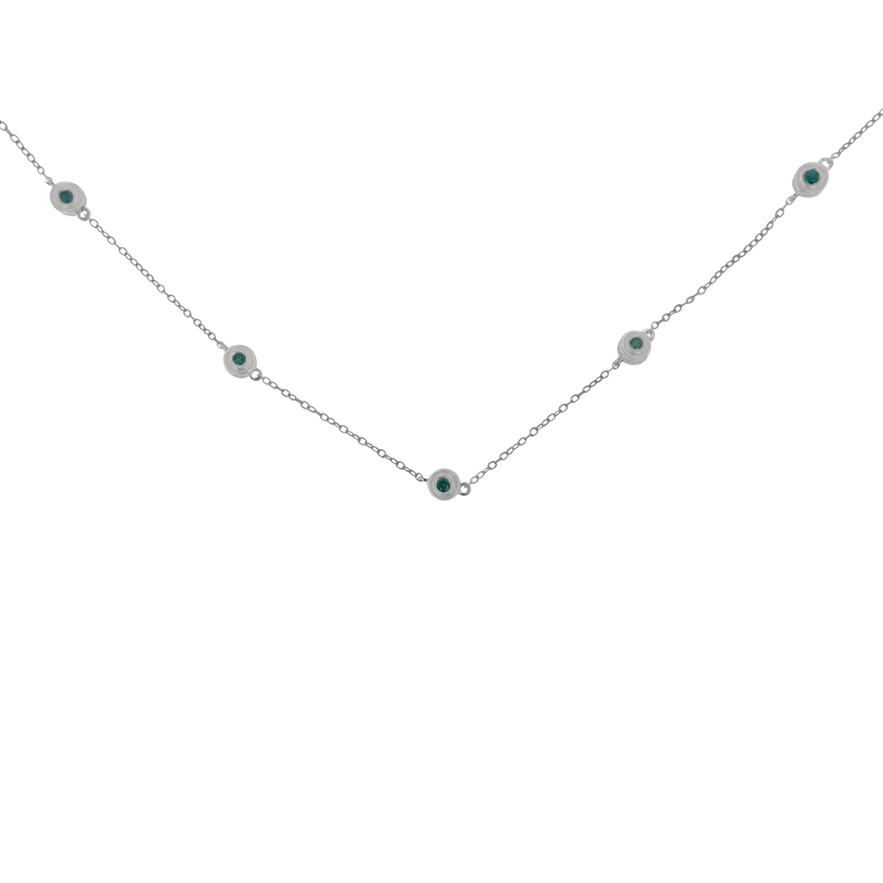 Sterling Silver Treated Diamond By Yard Necklace (3/4 cttw, Blue Color, I2-I3 Clarity) Bids.com