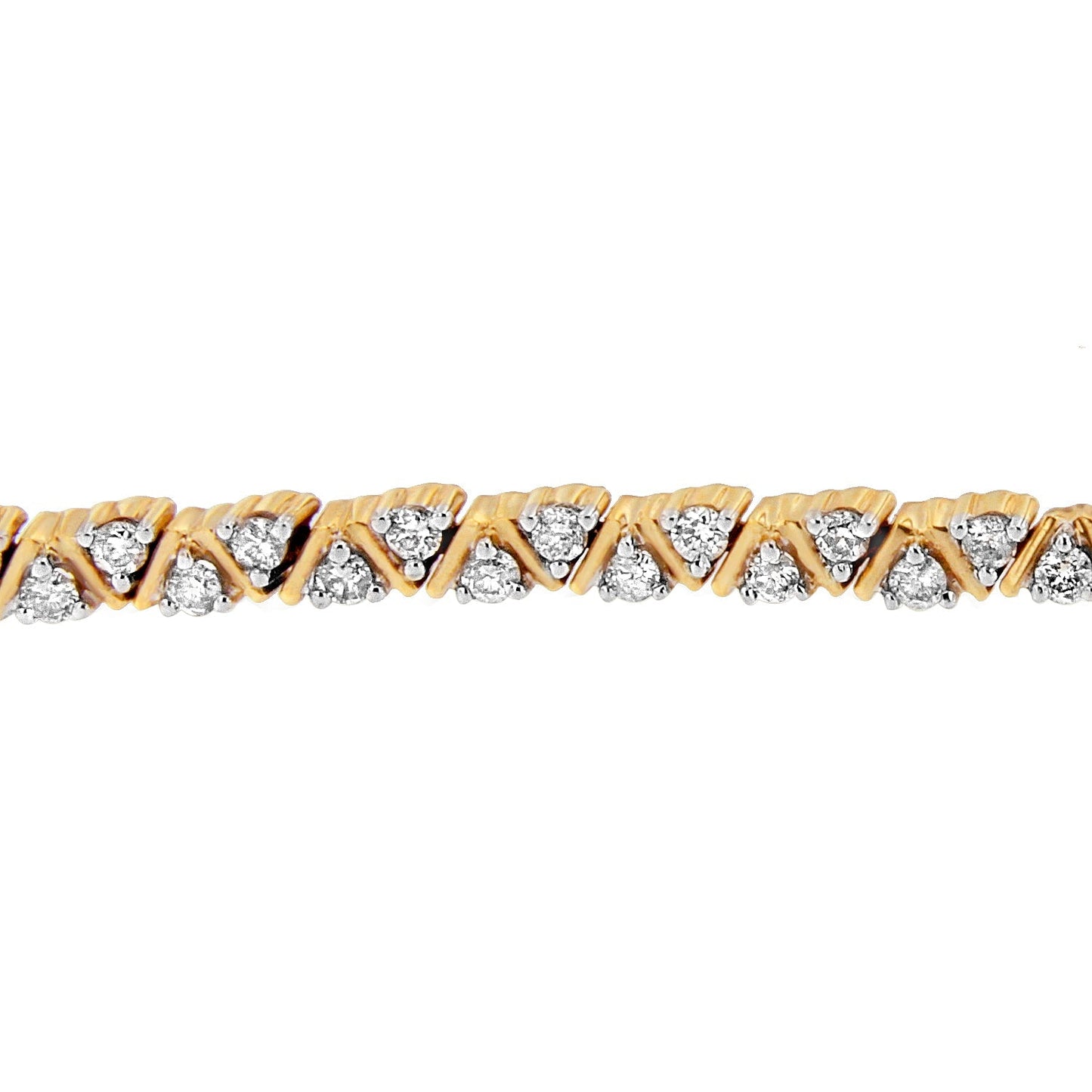 14K Yellow Gold Round-Cut Diamond Bracelet (4.00 cttw, H-I Color, I1-I2 Clarity) Bids.com