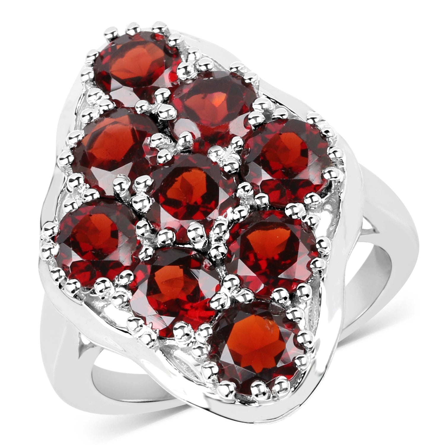 5.22 Carat Genuine  Garnet .925 Sterling Silver Ring Bids.com