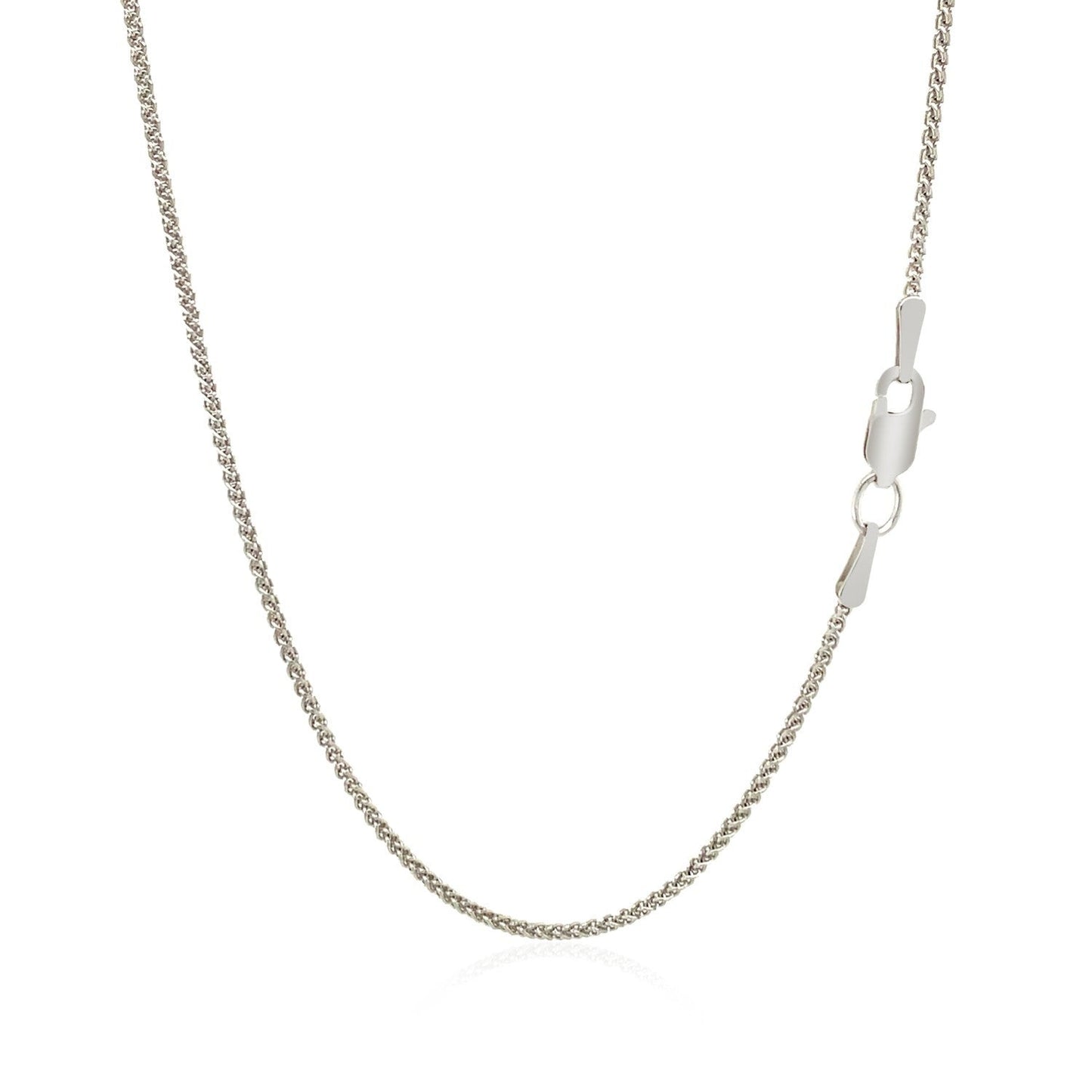 18k White Gold Round Wheat Chain 1.4mm Bids.com