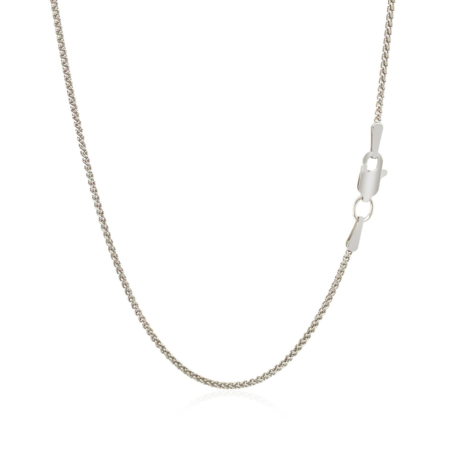18k White Gold Round Wheat Chain 1.4mm Bids.com