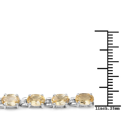 9.03 Carat Genuine Citrine .925 Sterling Silver Bracelet Bids.com