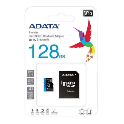 ADATA Memory Card 128GB Class 10 MicroSD with Adapter for Smartphones/Tablets (Refurbished) DailySale