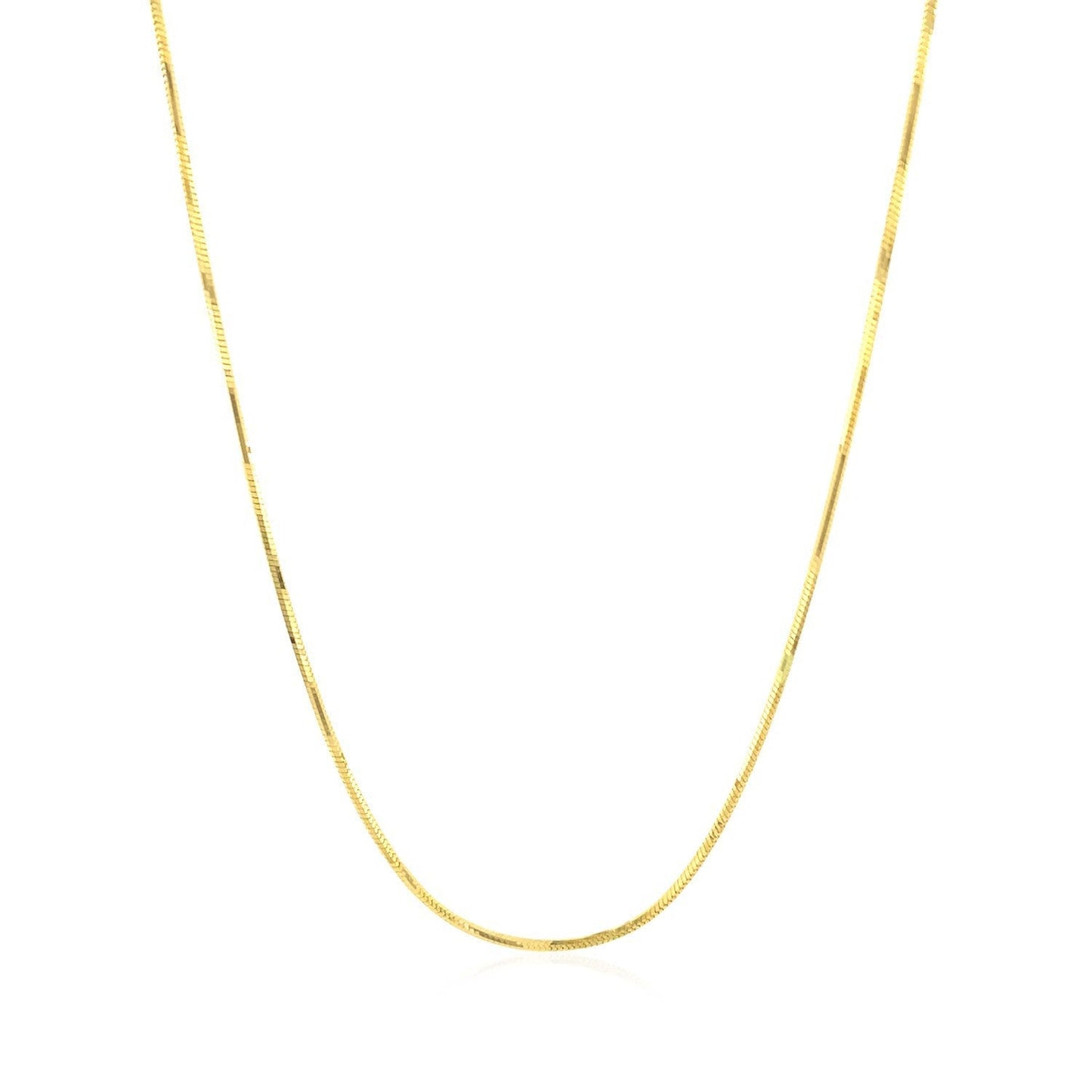 14k Yellow Gold Octagonal Shiny Snake Chain 0.8mm Bids.com