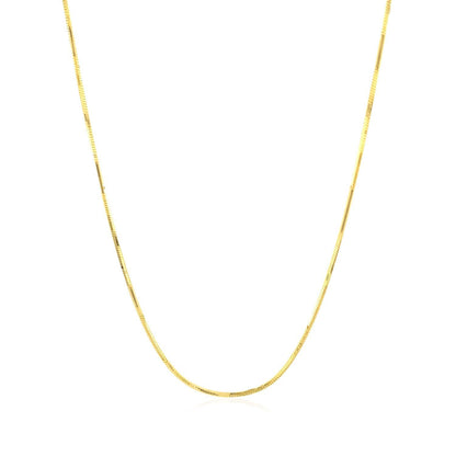 14k Yellow Gold Octagonal Shiny Snake Chain 0.8mm Bids.com