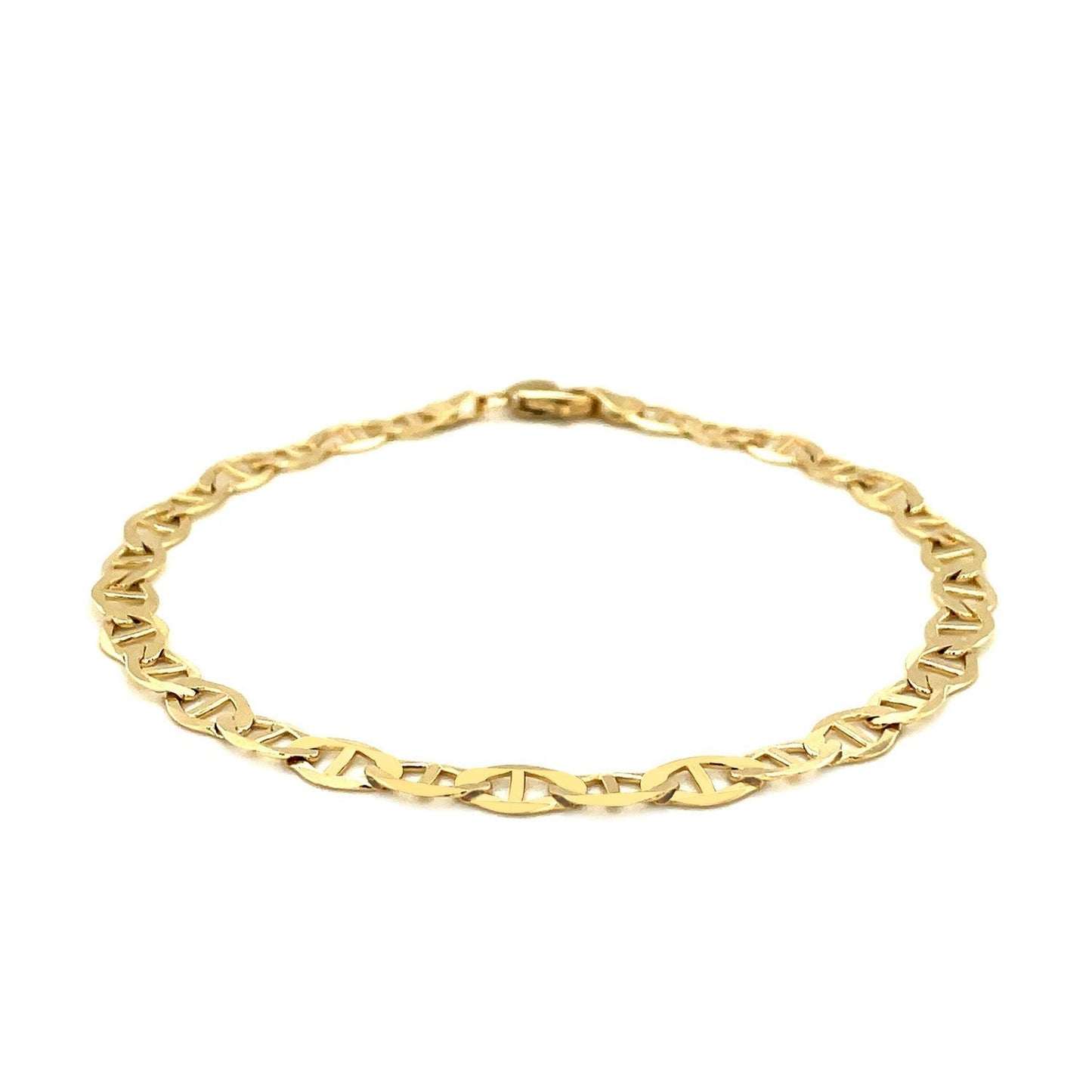 5.5mm 10k Yellow Gold Mariner Link Bracelet Bids.com