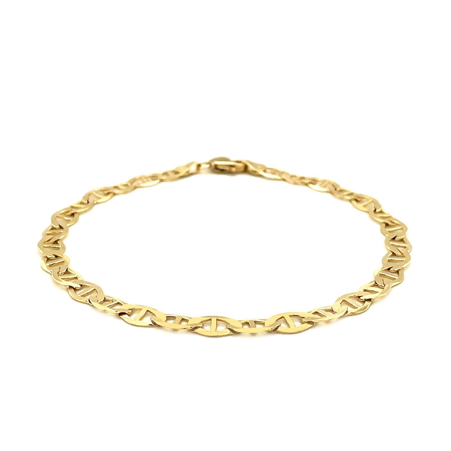 5.5mm 10k Yellow Gold Mariner Link Bracelet Bids.com