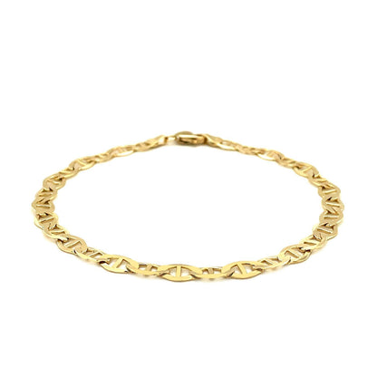 5.5mm 10k Yellow Gold Mariner Link Bracelet Bids.com