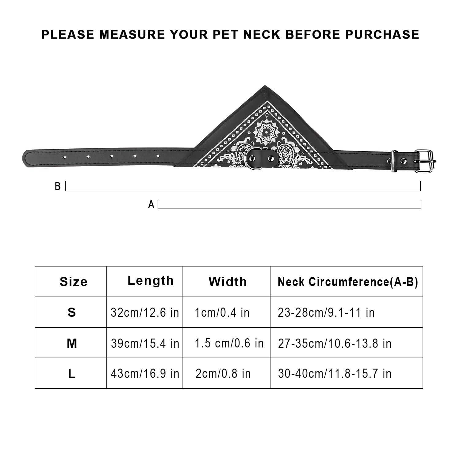 Adjustable Bandana Leather Pet Collar DailySale