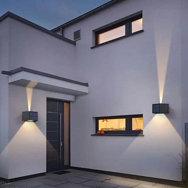 Adjustable Beam Solar Wall Sconce Outdoor Light with 140 Lumens DailySale