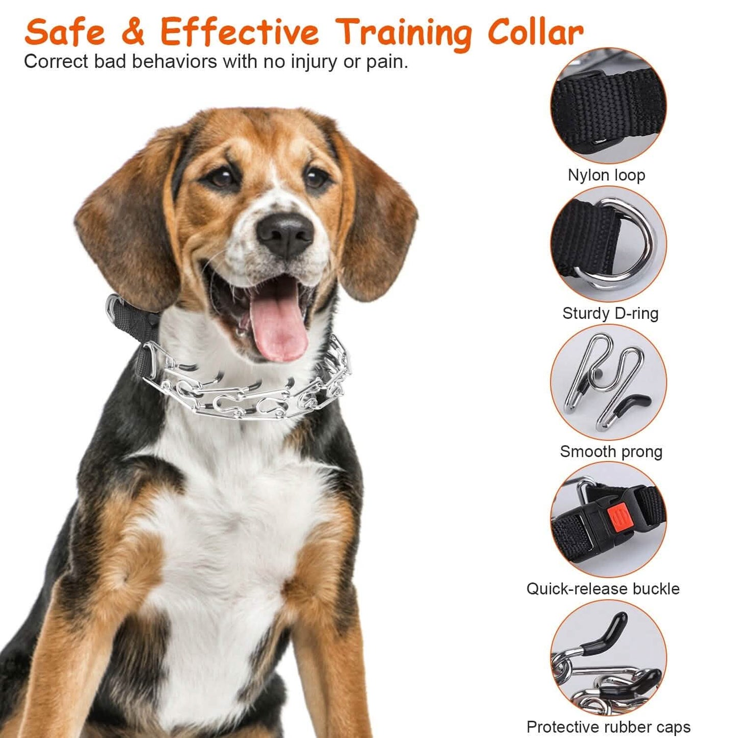 Adjustable Dog Choke Collar Training Chain DailySale