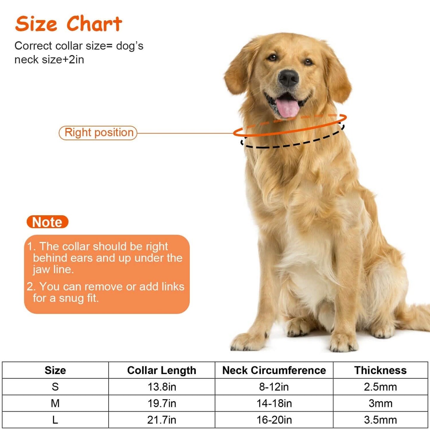 Adjustable Dog Choke Collar Training Chain DailySale