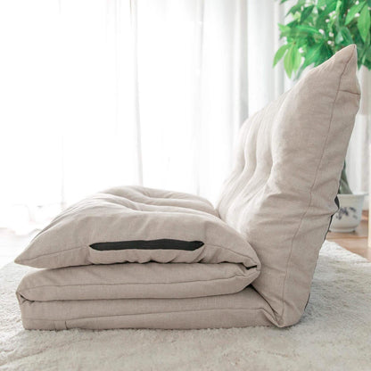 Adjustable Fabric Folding Chaise Lounge Sofa Floor Couch and Sofa DailySale