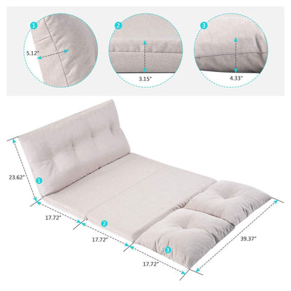 Adjustable Fabric Folding Chaise Lounge Sofa Floor Couch and Sofa DailySale