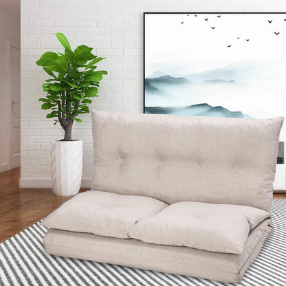 Adjustable Fabric Folding Chaise Lounge Sofa Floor Couch and Sofa DailySale