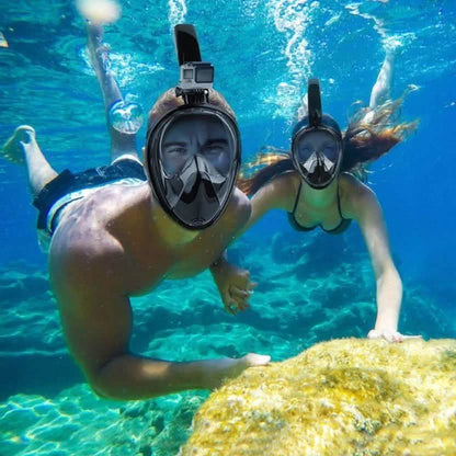 Adjustable Full-Face Snorkel with Attachment for Sports Camera DailySale
