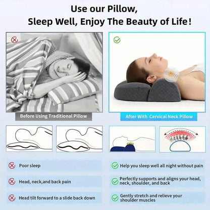 Adjustable Memory Foam Neck Pillow for Shoulder and Cervical Relax DailySale