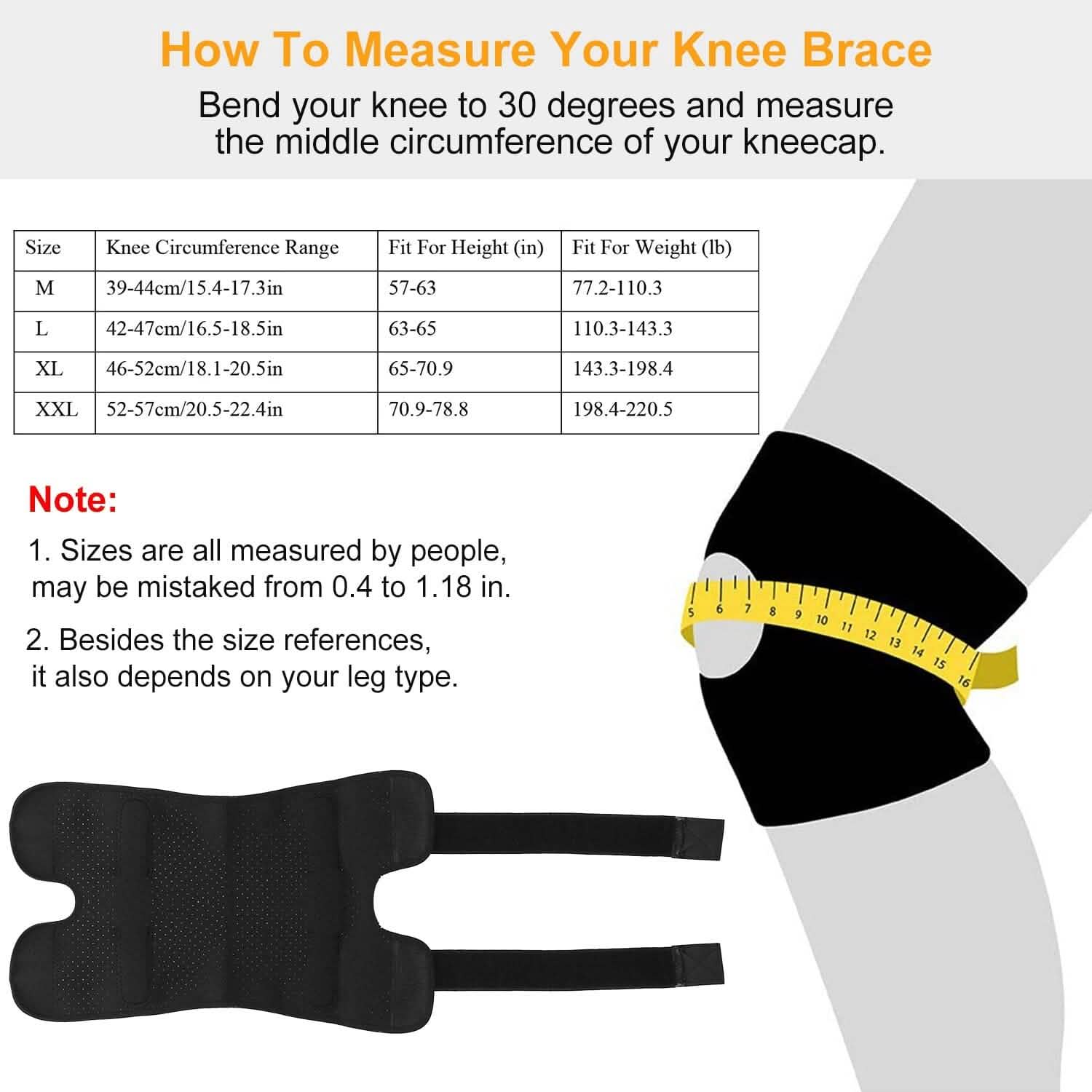 Adjustable Open Patella Compression Knee Brace DailySale