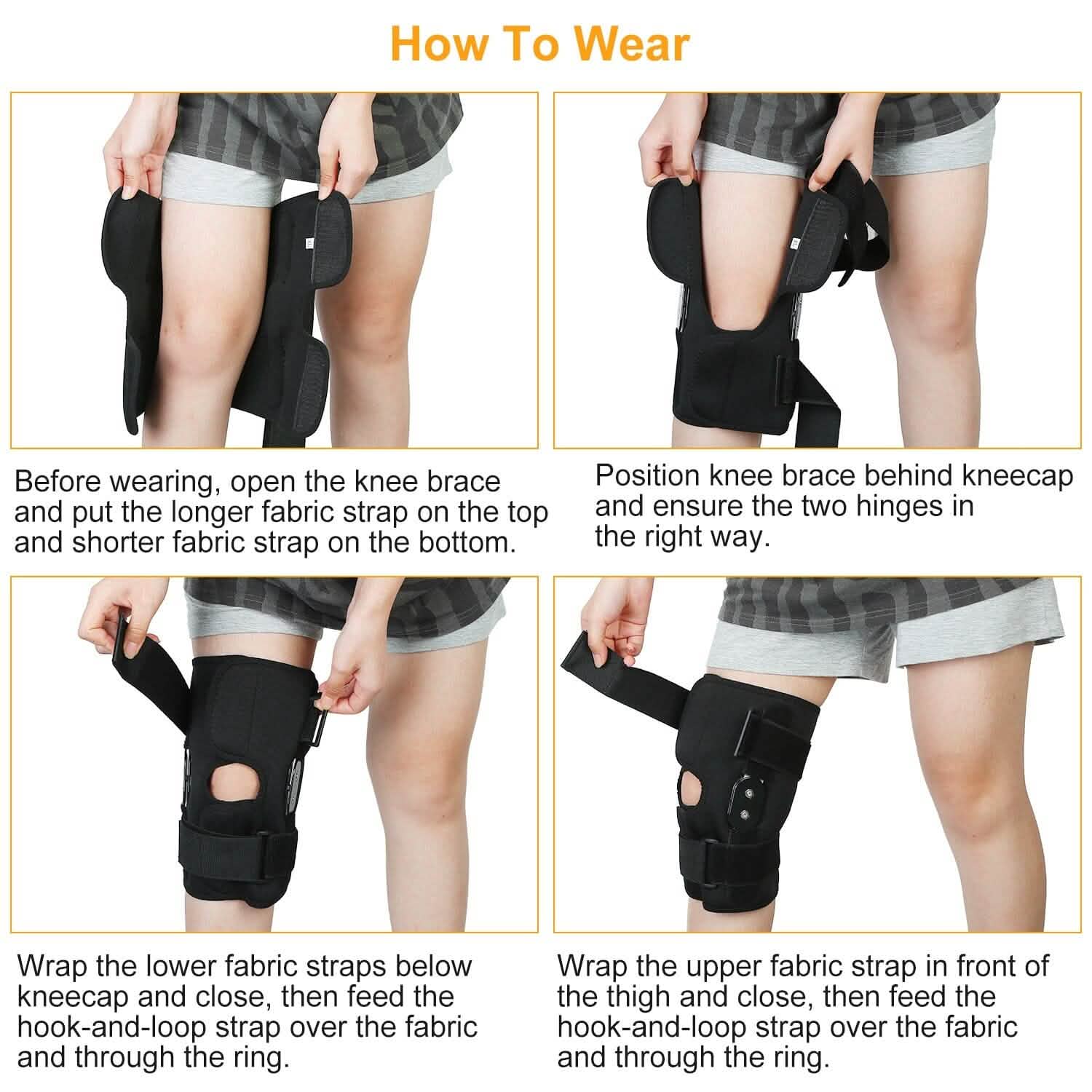 Adjustable Open Patella Compression Knee Brace DailySale