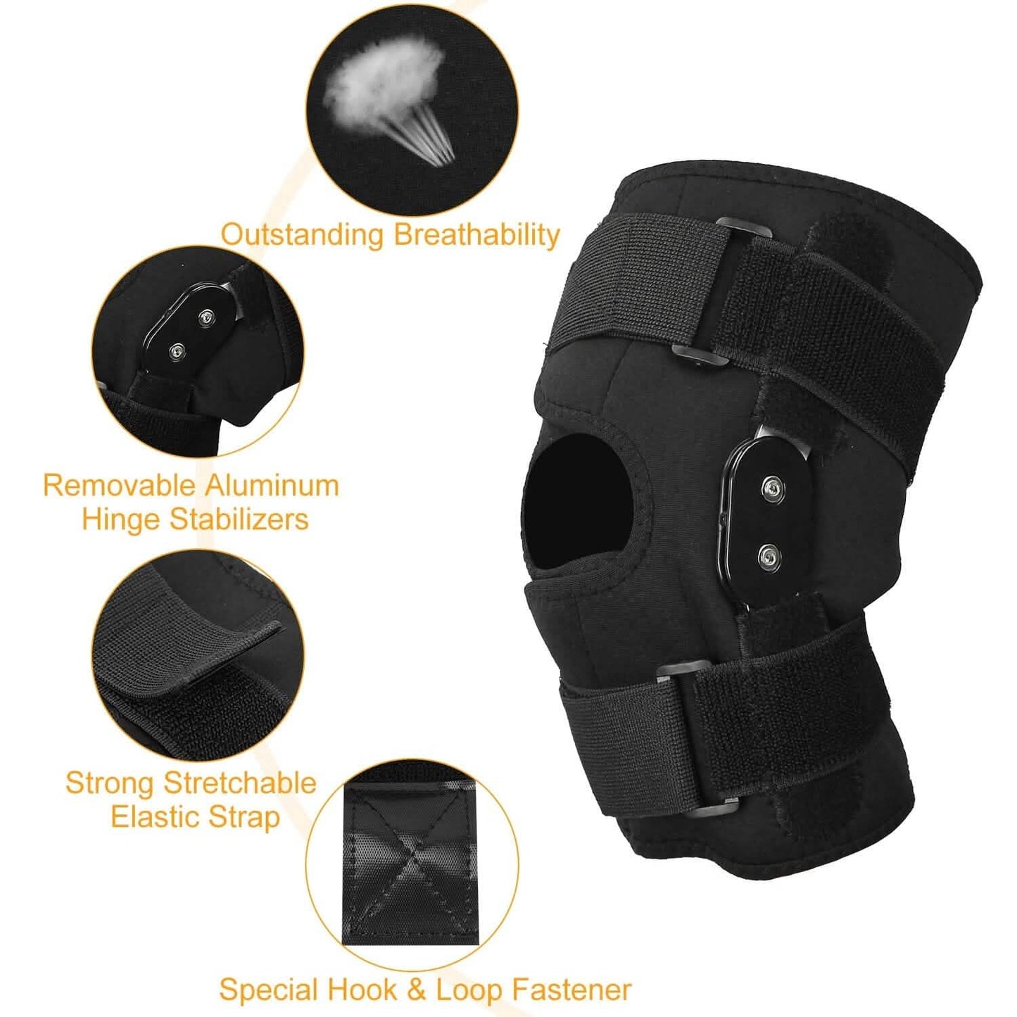 Adjustable Open Patella Compression Knee Brace DailySale