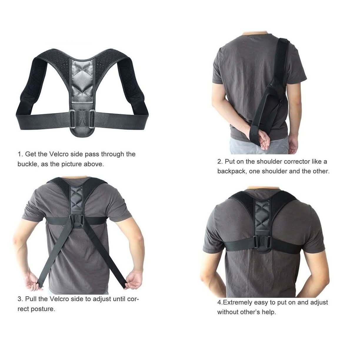 Adjustable Posture Clavicle Support Corrector Back Shoulders Brace DailySale