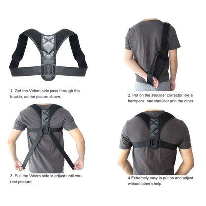 Adjustable Posture Clavicle Support Corrector Back Shoulders Brace DailySale