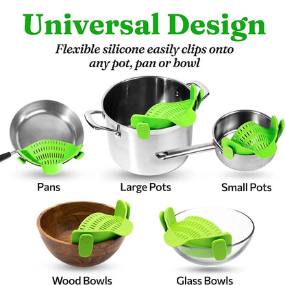 Adjustable Silicone Pot Strainer and Pasta Strainer DailySale