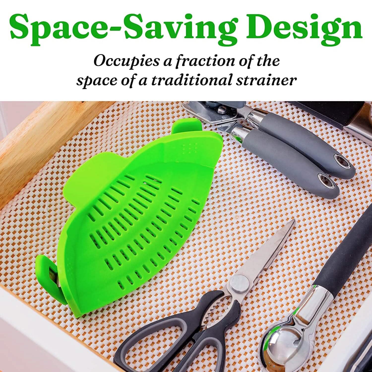 Adjustable Silicone Pot Strainer and Pasta Strainer DailySale