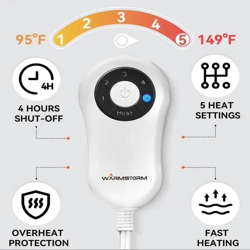 Adjustable Temperature Heating Pad with Timer DailySale