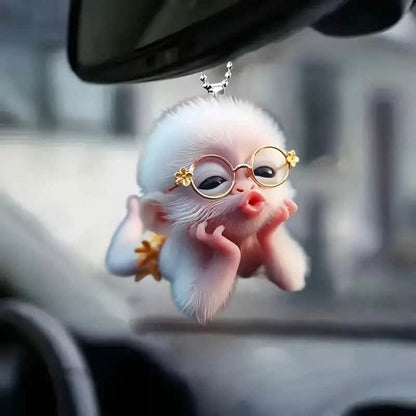 Adorable Monkey Acrylic Car Charm and Christmas Tree Ornament DailySale