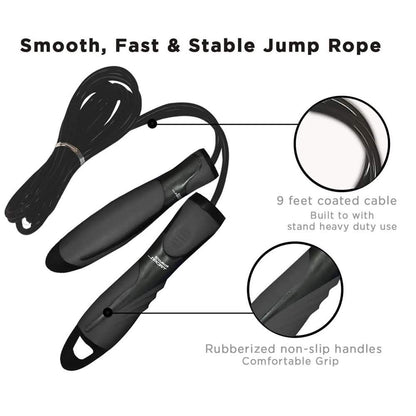 Aduro Sport Speed Jump Rope with Rubberized Non-Slip Handles DailySale
