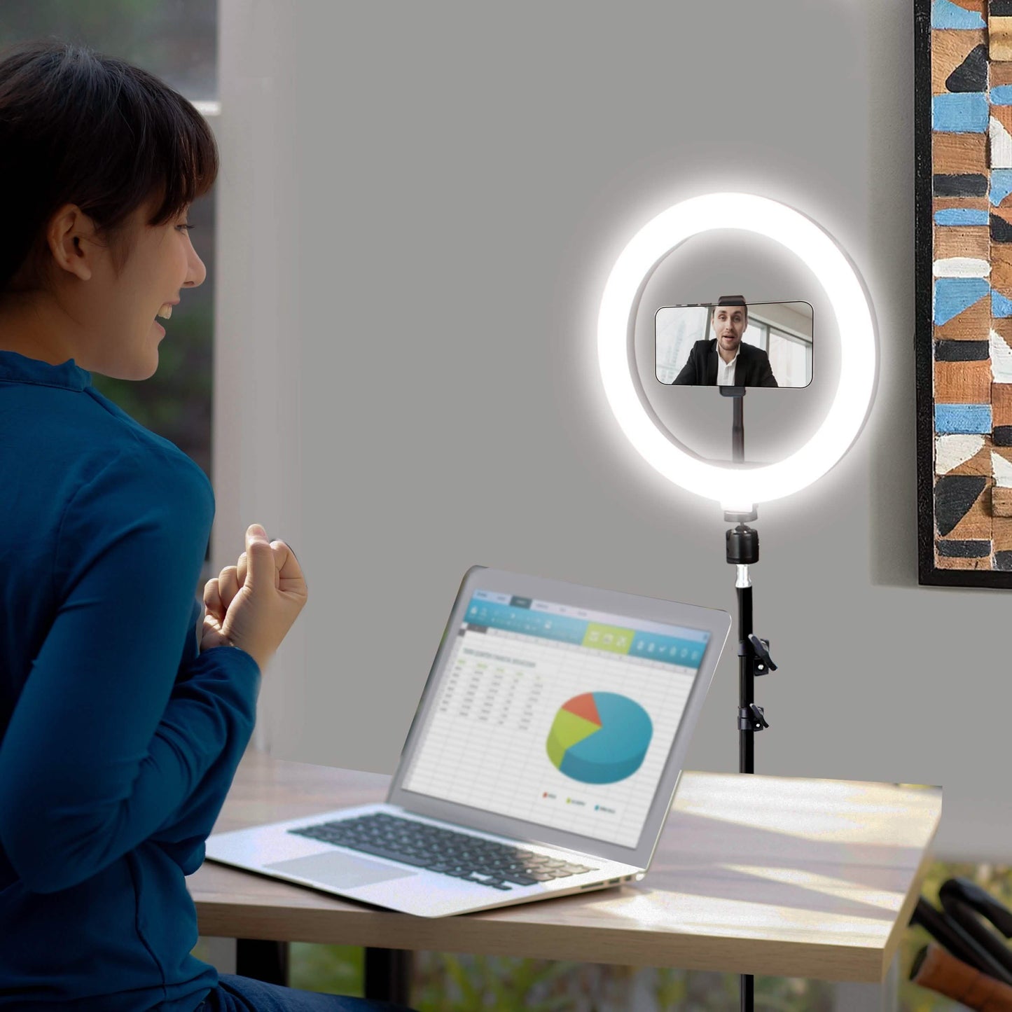 Aduro U-Stream Home Streaming Studio with 10" Ring Light and Tripod DailySale
