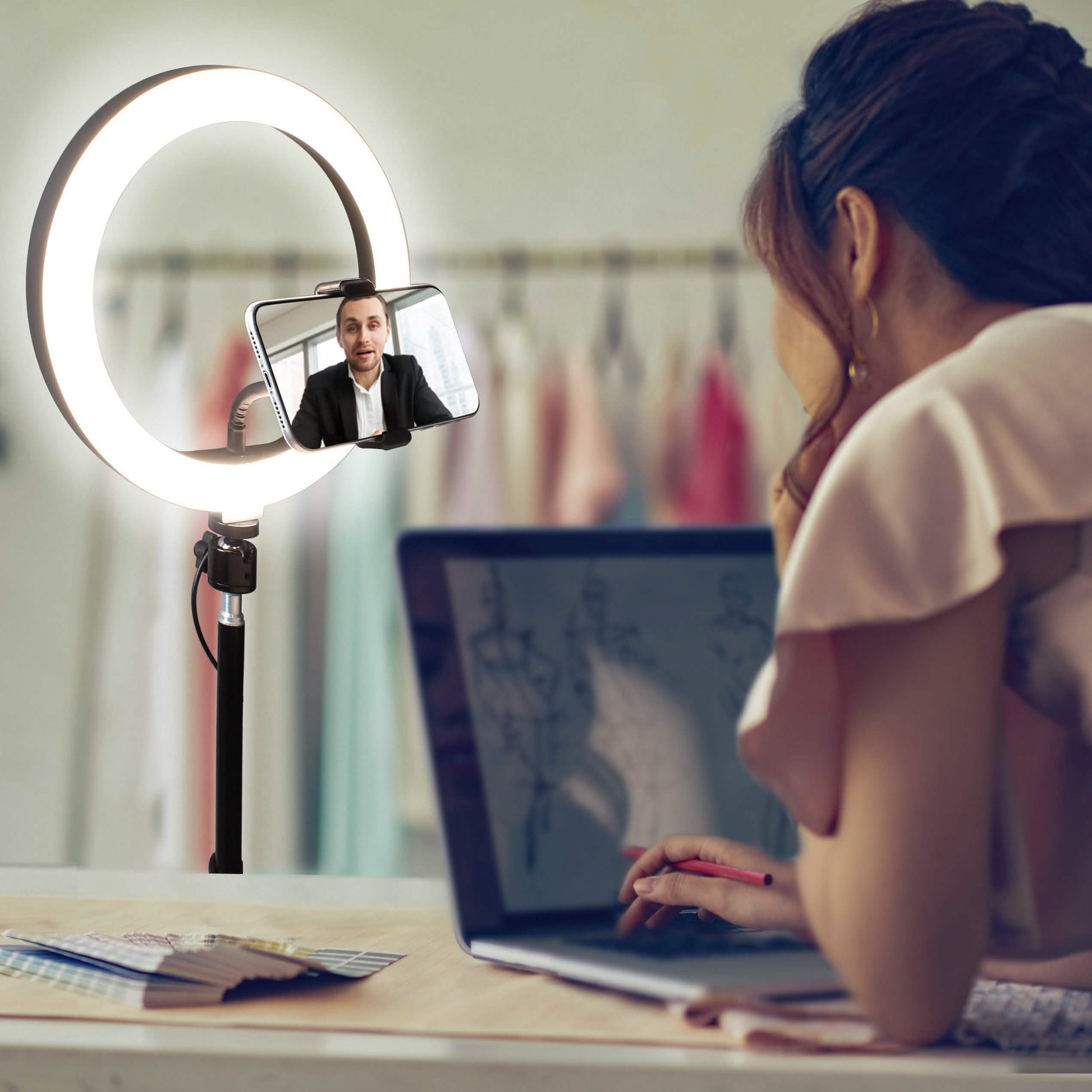 Aduro U-Stream Home Streaming Studio with 10" Ring Light and Tripod DailySale