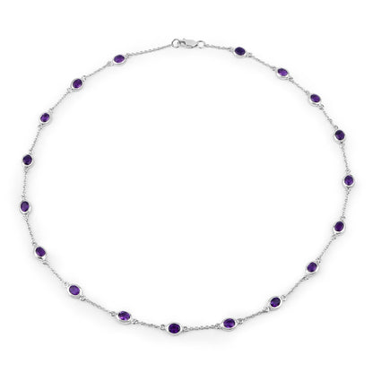 6.12 Carat Genuine Amethyst .925 Sterling Silver Necklace Bids.com