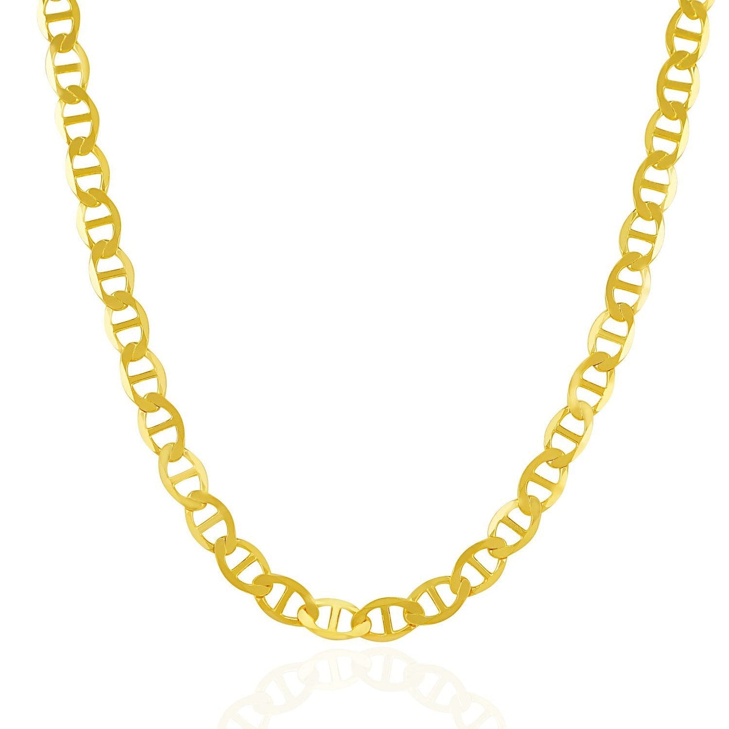 6.3mm 14k Yellow Gold Mariner Link Chain Bids.com