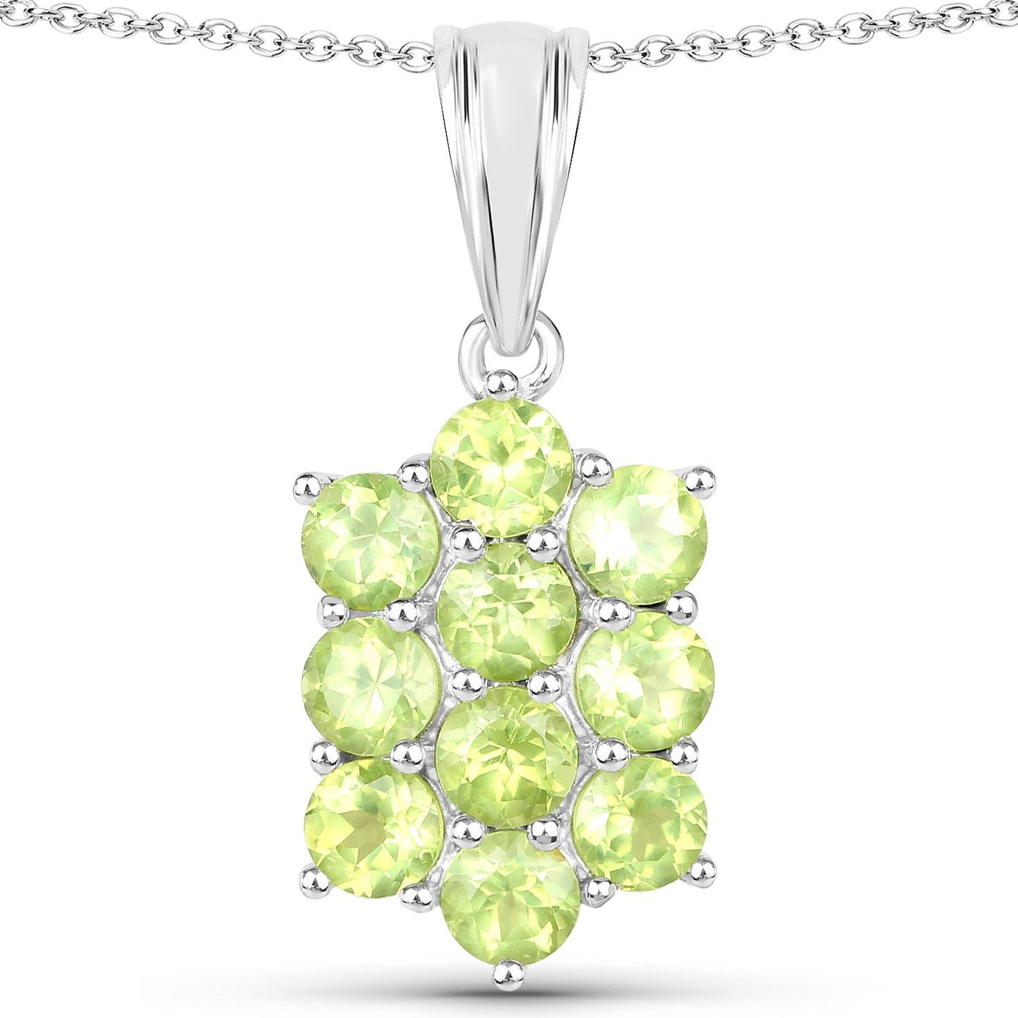 6.80 Carat Genuine Peridot .925 Sterling Silver 3 Piece Jewelry Set (Ring, Earrings, and Pendant w/ Chain) Bids.com