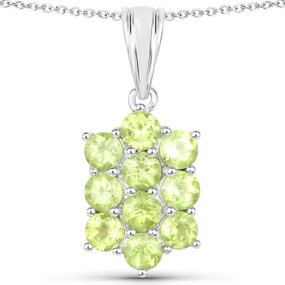 6.80 Carat Genuine Peridot .925 Sterling Silver 3 Piece Jewelry Set (Ring, Earrings, and Pendant w/ Chain) Bids.com